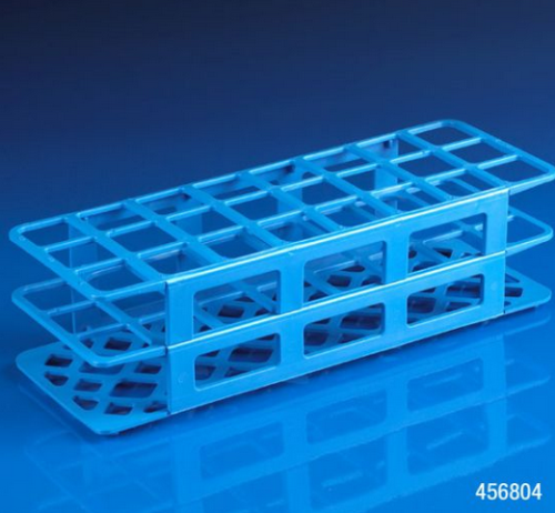 Rack, Tube, 30 mm, 24-Place, Polypropylene, Blue, Globe Scientific, 456804
