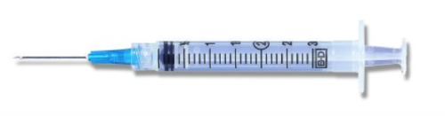 Syringe with Hypodermic Needle PrecisionGlide Sub-Q 3 mL 26 Gauge 5/8 Inch Thin Wall NonSafety, 800 /CS, BD, 309587