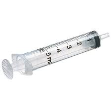 Syringe Only, Non-Sterile, Slip-Tip, 5 cc