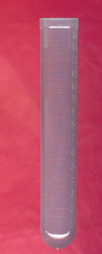 Test Tube, Graduated, Polypropylene, Caps Not Included, 17 x 100 mm, 16 mL, 1000/CS, Perfector Scientific, 2442