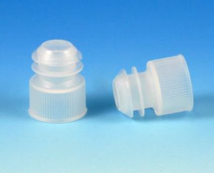 Flanged Plug Caps, for 17 mm Tubes, 1000/PK, Globe Scientific, 6263C