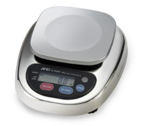 Balance, Compact Washdown, 3000 g x 1 g, A&D Weighing, HL-3000WP