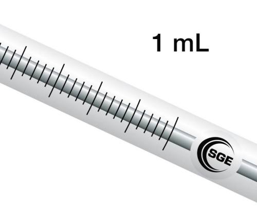 Syringe, Gas Tight, Fixed Needle, 1 mL, 2.2 Gauge