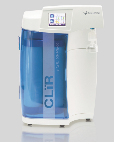 Ultrapure Lab Water System, CLiR 5200 Benchtop Configuration with UV Oxidation, 220 V, ResinTech, CLS-5200-S-2