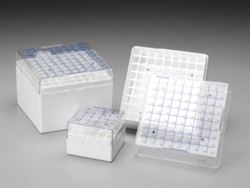 Storage Box, 100-Well White Polycarbonate Cryobox for 3.6 mL Tubes, Nalgene, 341483