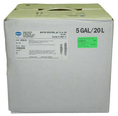pH 7 Buffer Solution, Yellow (Package of 20 L) (Non-Regulated)