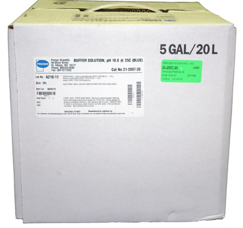 pH 10 Buffer Solution, Blue (Package of 20 L) (Non-Regulated)
