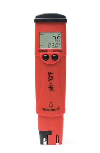 pH Meter, pHep 5 pH/Temperature Tester, -2.0 to 16.0, with 0.01 pH Resolution, Hanna Instruments, HI98128