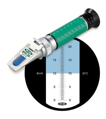 Refractometer, Handheld BTX-20, 0-20%, VEE GEE Scientific, 43012
