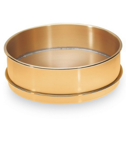 W.S. Tyler (Registered) Sieve Cover, 3 in., Brass, with Ring, 8406