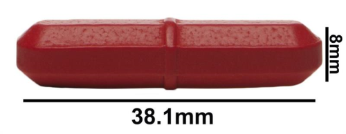 Spinbar Teflon Octagonal Magnetic Stirring Bar, 38.1 x 8 mm, Red, Bel Art Products, F37109-0019