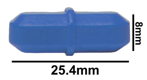 Spinbar Teflon Octagonal Magnetic Stirring Bar, 25.4 x 8 mm (1 x 5/16 in.), Blue, Bel Art Products, F37109-0012