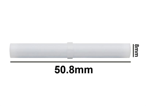 Spinbar Teflon Cylindrical Magnetic Stirring Bar, 50.8 x 8 mm (2 x 5/16 in.) with Removable Pivot Ring, White, Bel Art Products, F37111-0002