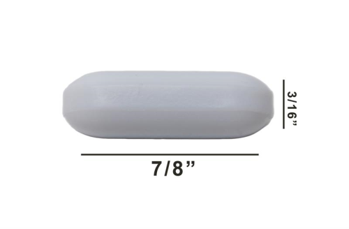 Spinbar Teflon Polygon Magnetic Stirring Bar, 22.2 x 4.7 mm (7/8 x 3/16 in.), White, without Pivot Ring, Bel Art Products, F37120-7836
