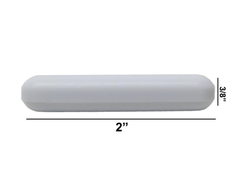 Spinbar Teflon Polygon Magnetic Stirring Bar without Pivot Ring, 50.8 x 9.5 mm (2 x 3/8 in.), White, Bel Art Products, F37120-0002