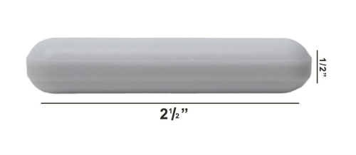 Spinbar Teflon Polygon Magnetic Stirring Bar without Pivot Ring, 63.5 x 12.7 mm (2-1/2 x 1/2 in.), White, Bel Art Products, F37120-0212