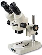 MEIJI Binocular Stereomicroscope with Reflected Light Stand, P-Stand/F-Focusing Mount, SWF 10X (2) Eyepieces