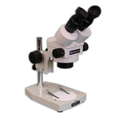 Binocular Stereomicroscope with SWF 10X Eyepieces, Pole Stand & F Focusing Mount, Meiji Techno America, EMZ-5/P/F