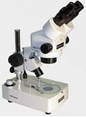 MEIJI EMZ-5B Binocular Stereomicroscope with Transmitted/Reflected Light Stand, PB-Stand/F-Focusing Mount, SWF 10X (2) Eyepieces