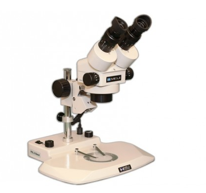 Binocular Stereomicroscope with SWF 10X Eyepieces, PKL 2 Pole Stand & F Focusing Mount, Meiji Techno America, EMZ-5/PKL2/F