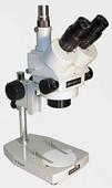MEIJI Trinocular Stereomicroscope with Reflected Light Stand, P-Stand/F-Focusing Mount, SWF 10X (2) Eyepieces
