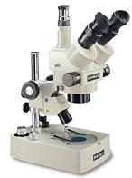 MEIJI EMZ-5TRH Trinocular Stereomicroscope with Transmitted/Reflected Light Stand, PBH-Stand/F-Focusing Mount, SWF 10X (2) Eyepieces