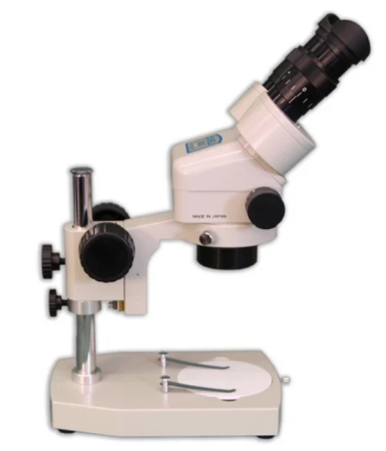 Trinocular Stereomicroscope with SWF 10X Eyepieces, Pole Stand & F Focusing Mount, Meiji Techno America, EMZ-5TR/P/F