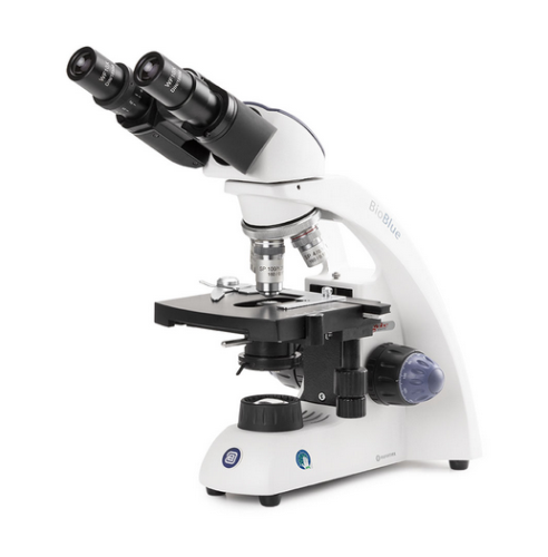 BioBlue Binocular Microscope SMP 4/10/S40/S100X Objectives With Mechanical Stage and 1W NeoLED Cordless Illumination, Globe Scientific, EBB-4260