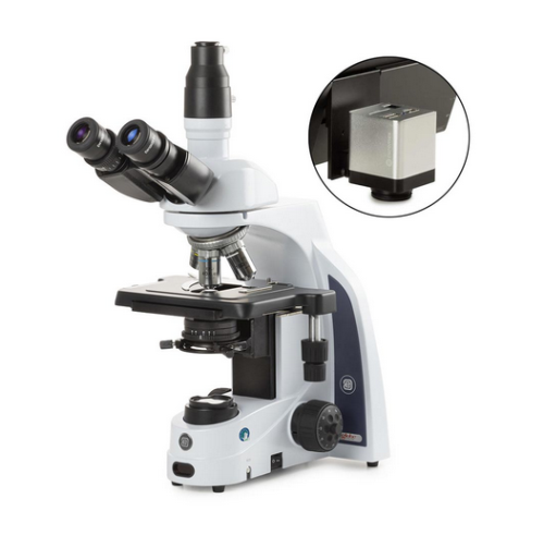 iScope Trinocular Microscope With EWF 10X/22 mm Eyepieces, E-Plan EPLI 4/10/S40/S100X Oil IOS Objectives, Globe Scientific, EIS-1153-EPLI-HDS