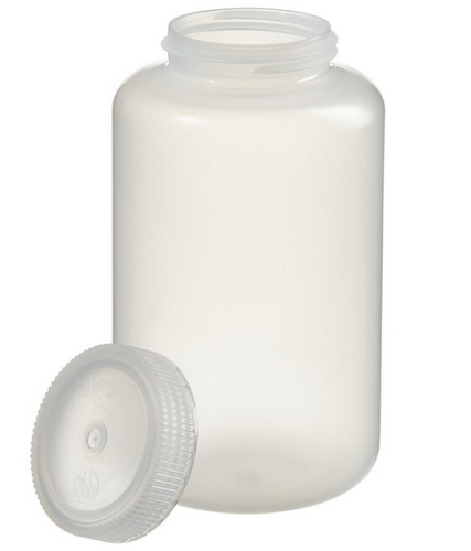 Nalgene Centrifuge Bottle, Round, Polypropylene Copolymer (PPCO) with Polypropylene (PP) Screw Cap, 1000 mL, EA, 4/PK, or 16/CS, Thermo Scientific, 3120-1000