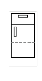 Metal Standing-Height Base Cabinet with 1 Full Width Drawer and Right-Hinged Door, with Adjustable Height Shelf, 24 in. Wide, Prime Industries, B3524-110(R)