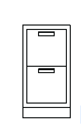 Metal Standing-Height Cabinet (35 in.) with 2 Filing Drawers, 24 in. Wide, Prime Industries, B3524-FFO