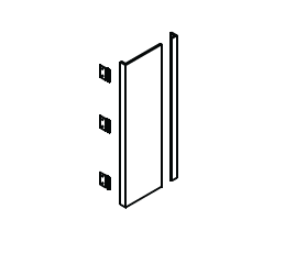 Metal Standing-Height L-Filler Panel (35 in.) 7 in. Wide, Prime Industries, LF35-7