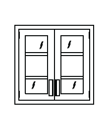 Wall Cabinet with 2 Glass Hinged Doors, 30 in. H x 48 in. W x 16 in. D, 2 Shelves, W3048-2GH16