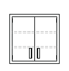 Wall Cabinet with 2 Solid Hinged Doors, 30 in. H x 36 in. W x 13 in. D, 2 Shelves, Prime Industries, W3036-2GH