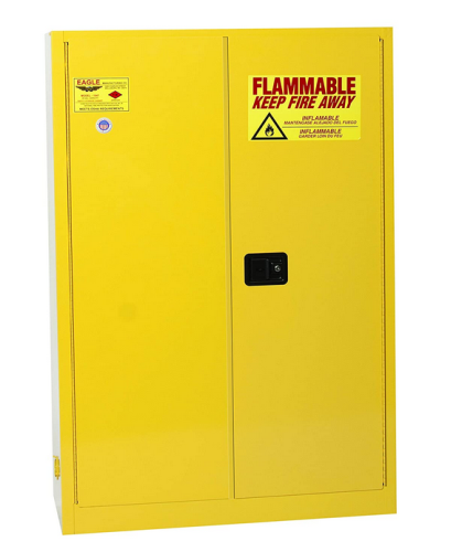 Eagle 45 gallon, 65 in. H x 43 in. W x 18 in. D, Steel, Yellow, 1947
