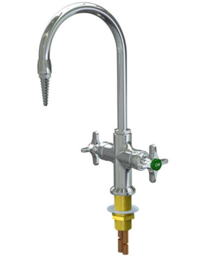 Deck Mounted Laboratory Mixing Single Faucet with 6 in. Swing Gooseneck, Prime Industries, L412