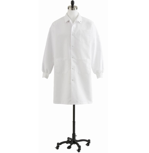 Unisex Snap Lab Coat with Cuffs, Knee-Length, White XL, EA, Medline, 87026QHWXL