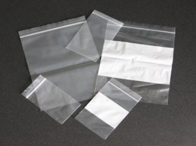 Bags, Coal Sample, See-through 4 mil Polyethylene Bag, Double Track Zipper Closure, 9 in. x 12 in., Package of 1000