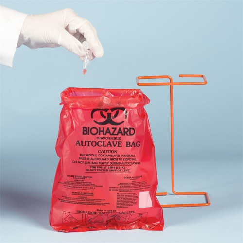 Bench-top Biohazard Bags, Red, PE, 8.5 X 11 in., 0.72 mil, 1000/PK, Bel Art Products, F13166-0001