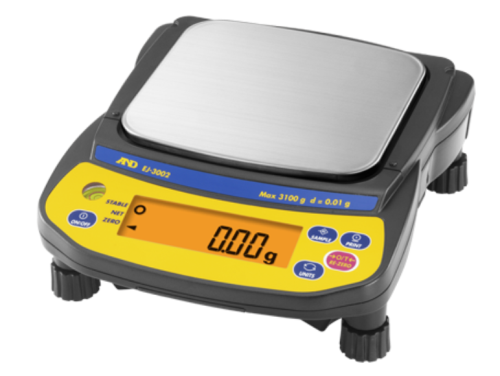 Balance, Newton, Portable, 1200 g x 0.01 g, External Calibration, A&D Weighing, EJ-1202