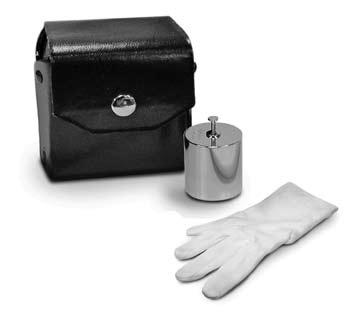Weight Kit, Screw Knob 1 g ASTM Class 1, Stainless Steel, Polished, Includes 1 Weight with Case & Lifting device