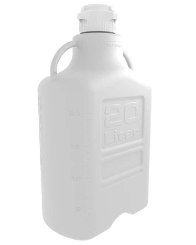 20L (5 Gal) EZgrip HDPE Carboy with 83B Cap for EZ Waste System
