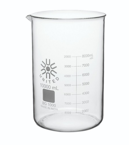 Beaker, 10000 mL (10 L) Borosilicate Glass, BG1000-10000