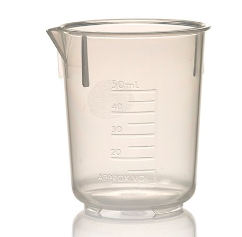 Nalgene Economy Beaker Griffin Low-form, Polypropylene Copolymer (PPCO) 50 mL, 12/CS, 1205-0050