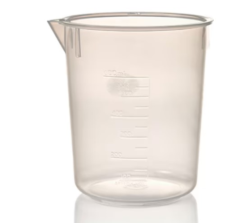 Nalgene Economy Beaker, Griffin Low-form, Polypropylene Copolymer (PPCO), 600 mL, 6/CS, 1205-0600