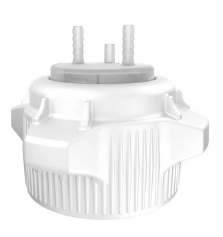 Cap, Open Top with Adapter, 2 x 1/4 in. Hose Barbs and Vent, VersaCap 80, Foxx Life Sciences, 205-1007-RLS