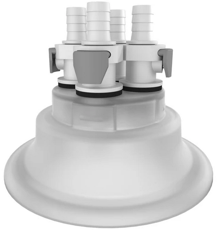 Adapter Insert, 4 x 3/8 in. Hose Barbs, VersaCap EZfil 120, Foxx Life Sciences, 205-4007-RLS