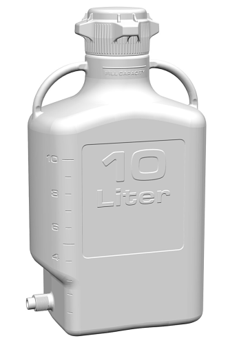 EZgrip Carboy, Polypropylene, 10 L, Spigot, VersaCap 80, Foxx 155-2211-OEM