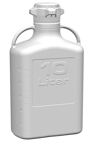 EZgrip Carboy, High Density Polyethylene, 10 L, No Spigot, VersaCap 80, Foxx Life Sciences 152-2111-OEM